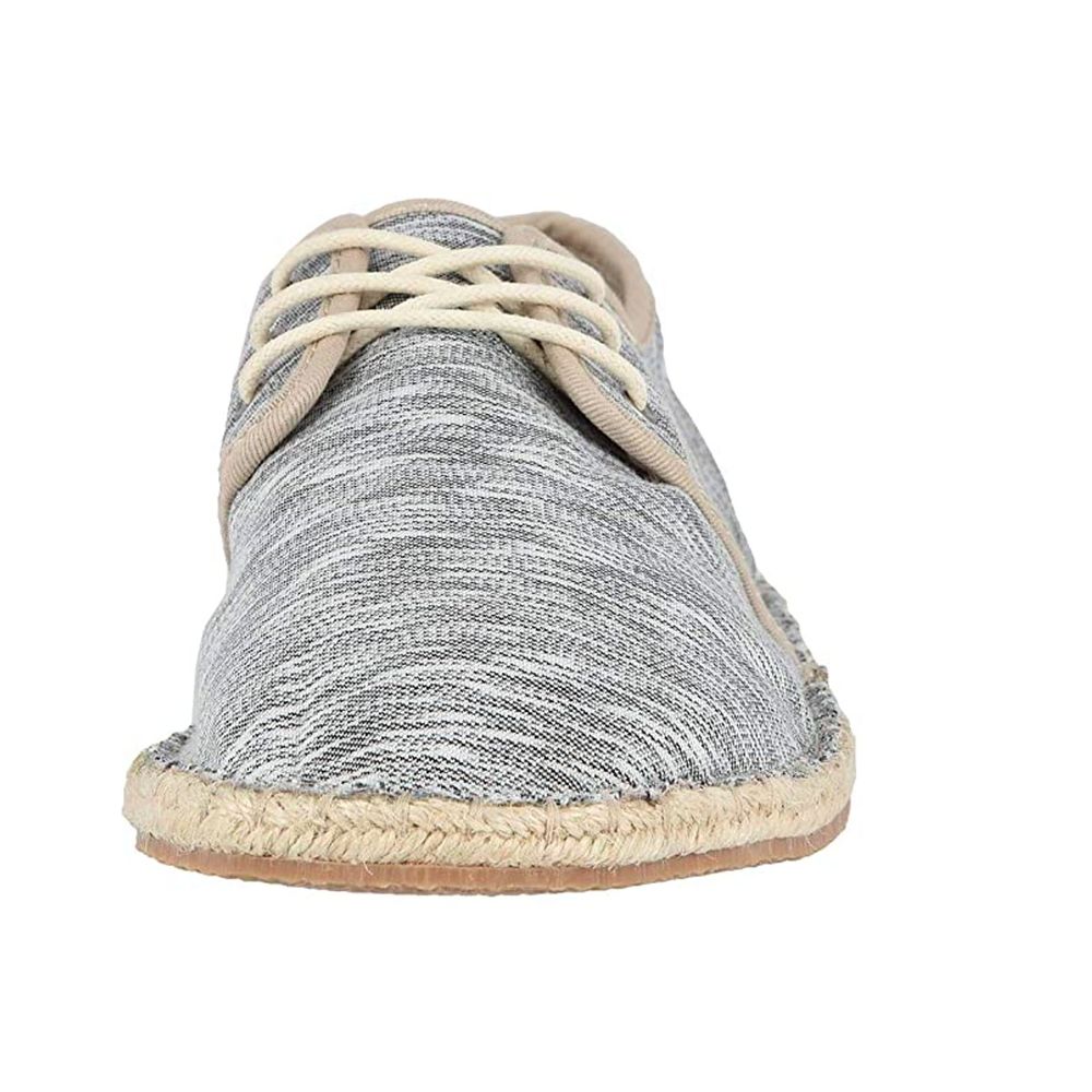 TOMS Diego Grey White Canvas Espadrilles Shoes